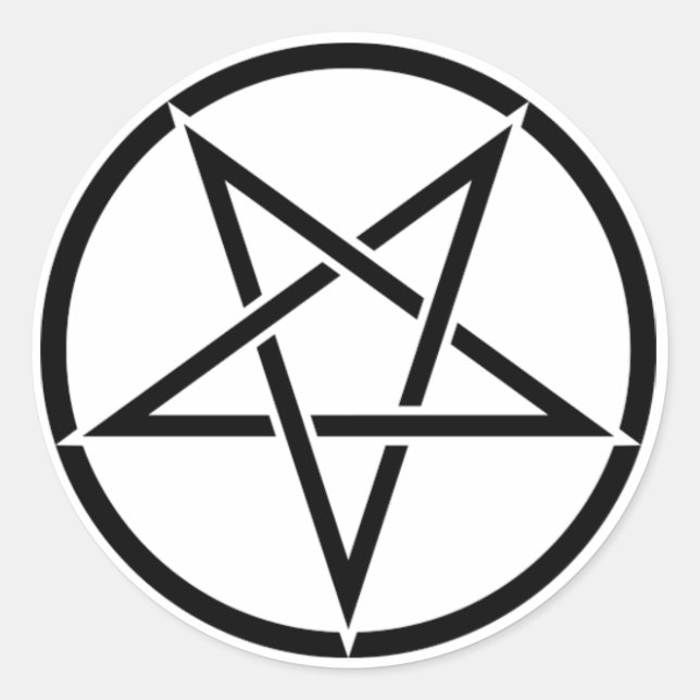 Adesivo Pentagrama Invertido Goétia (Frente)