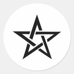 Adesivo pentagrama preto demônio 666