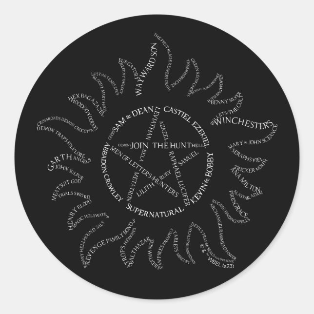 Adesivo Pentagrama sobrenatural (Frente)