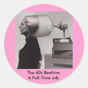 Adesivo Penteado da colmeia dos anos sessenta do ~ da