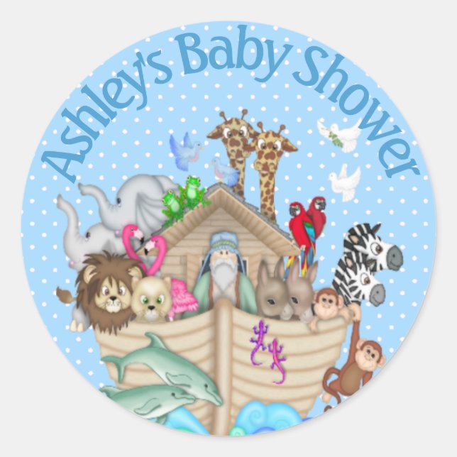 Adesivo Pentes de Arca de Noah para Convites (Frente)