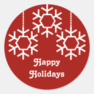 Adesivo Pentes de flocos de neve a cair, vermelho escuro