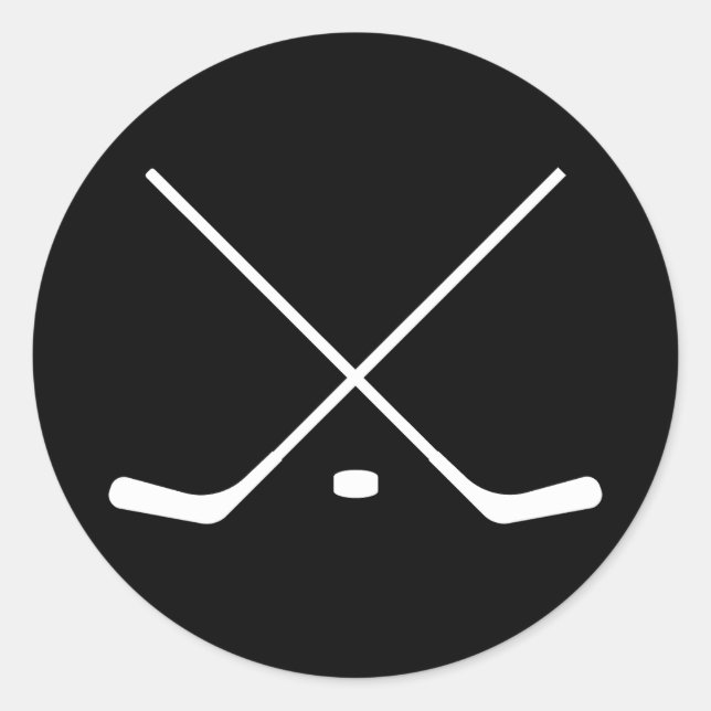 Adesivo Pentes de hóquei em preto e branco Elegantes e Puc (Frente)