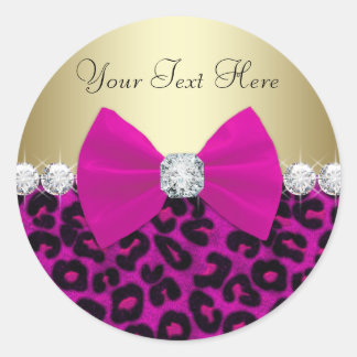 Adesivo Pentes-Leopardo Rosa-Quente Elegante