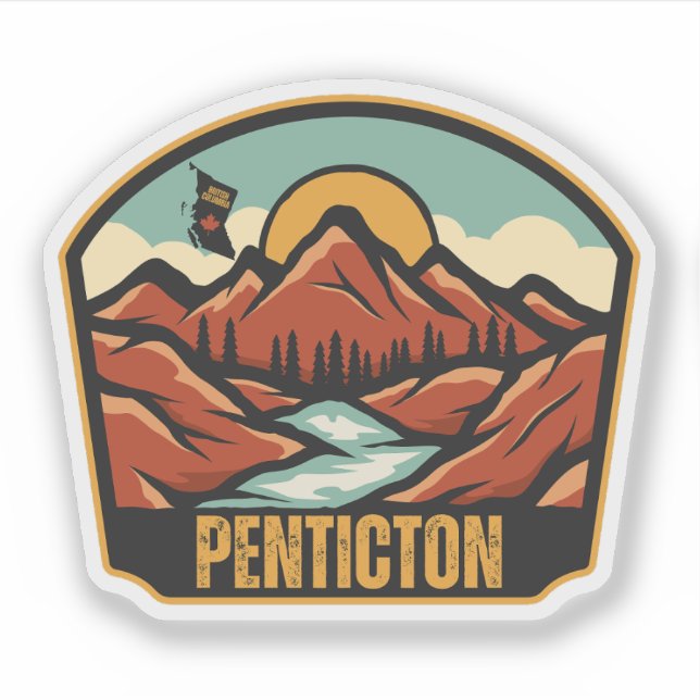 Adesivo Penticton, Colúmbia Britânica (Frente)