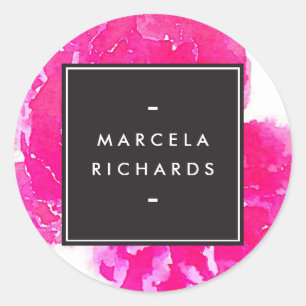 Adesivo Peônias cor-de-água Elegante