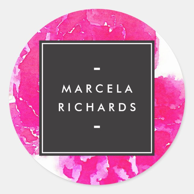 Adesivo Peônias cor-de-água Elegante (Frente)