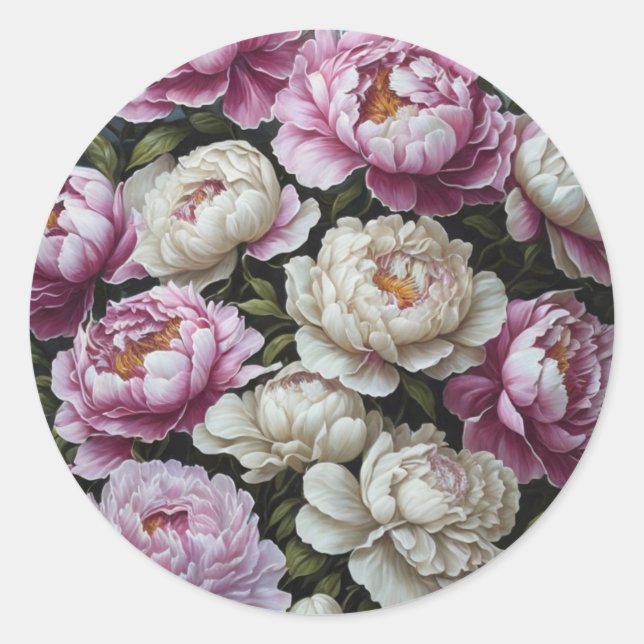 Adesivo Peônias cor-de-rosa (Frente)