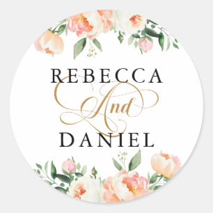 Adesivo Peônias Rosa Romântico Floral Casamento Country