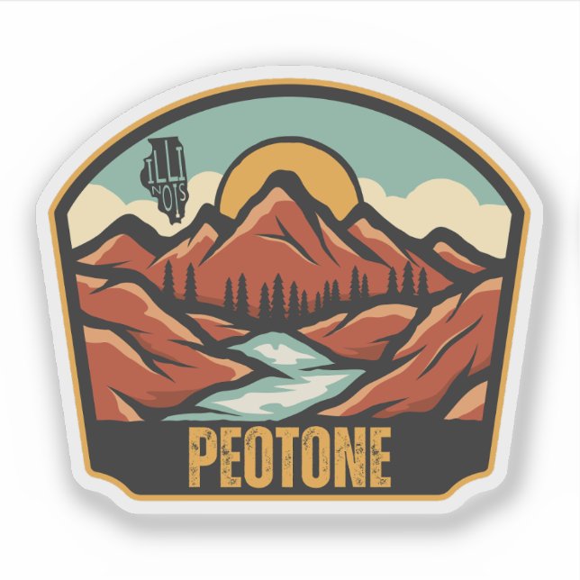 Adesivo Peotone, Illinois (Frente)