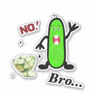 Adesivo Pepino engraçado