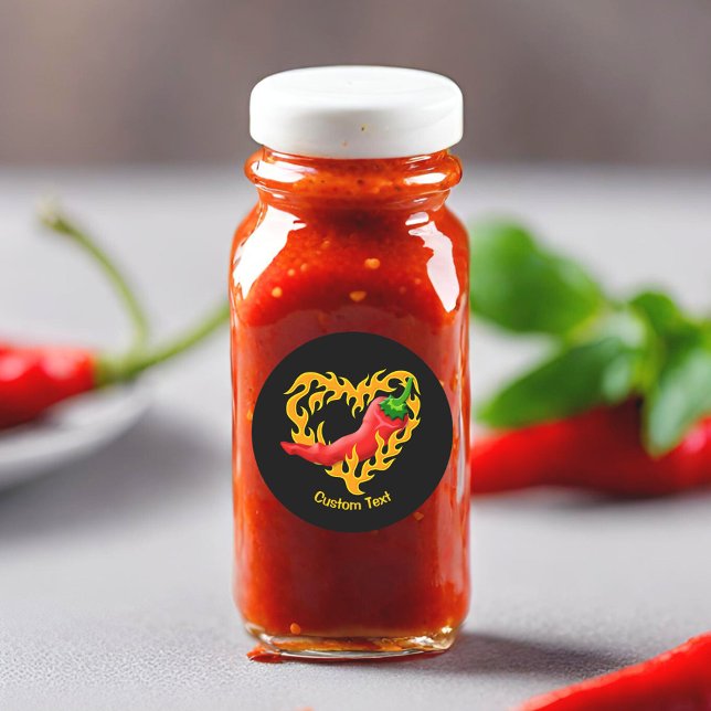 Adesivo Pepper Chili com Flame Heart (Criador carregado)