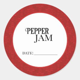 Adesivo Pepper Jam Canning Lid Labels