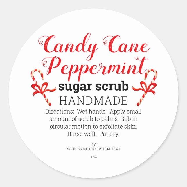 Adesivo Peppermint Candy Candy Casca Homemade Scrub Person (Frente)