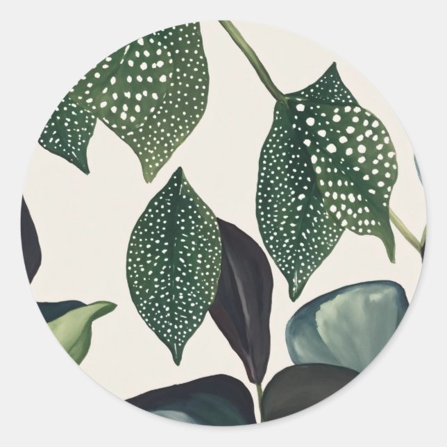 Adesivo "Peppy Peperomias: Abraça o Verde com Polka (Frente)
