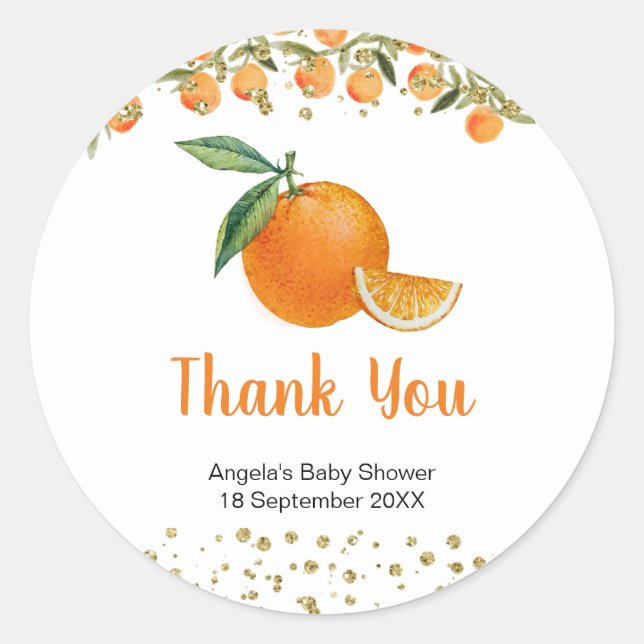 Adesivo Pequena Aquarela Agradeço-Lhe Vinheta (Frente)