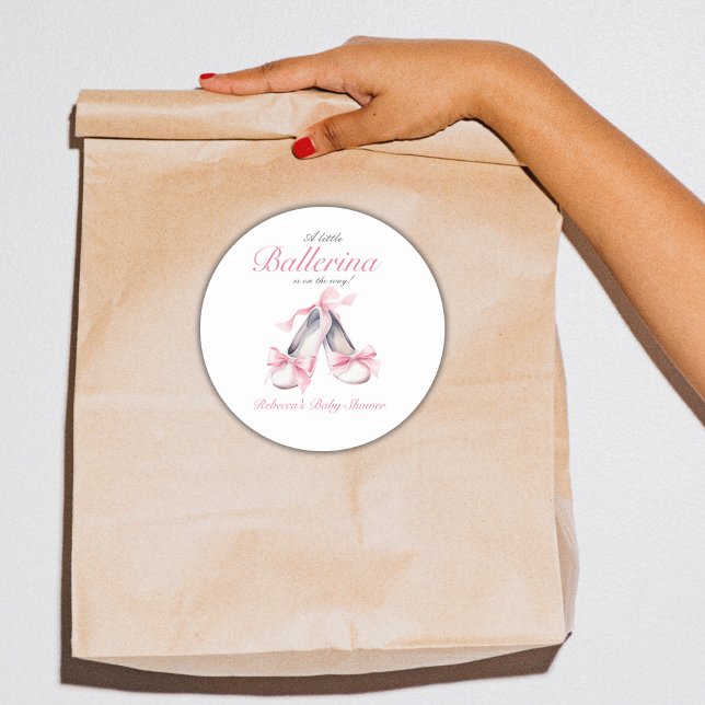 Adesivo Pequena Arco Rosa Ballerina Chá de fraldas (Criador carregado)