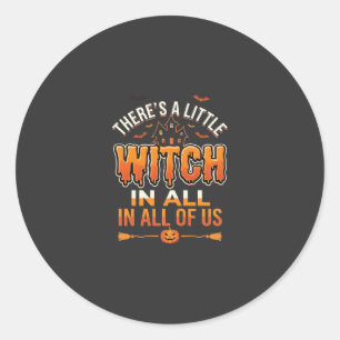 Adesivo Pequena Bruxa Tipografia de Halloween Witch Typogr