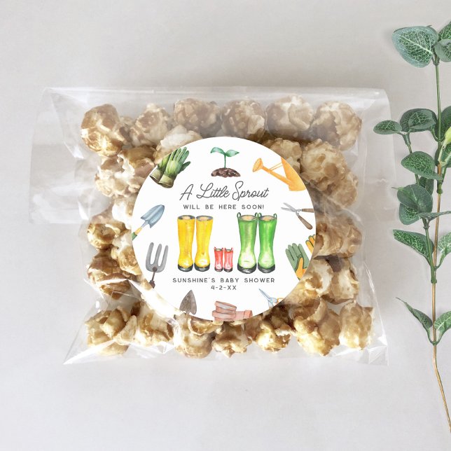 Adesivo Pequena chuva vermelha bota Chá de fraldas de jard (Criador carregado)