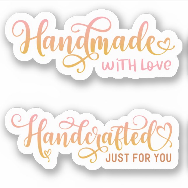 Adesivo Pequena empresa rosa, muito obrigado, palerma (Frente)