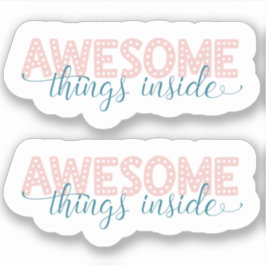 Adesivo Pequena empresa rosa, muito obrigado, palerma