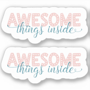 Adesivo Pequena empresa rosa, muito obrigado, palerma