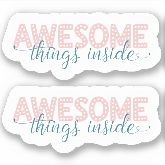 Adesivo Pequena empresa rosa, muito obrigado, palerma (Frente)