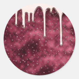 Adesivo Pequena empresa vela borgonha Rosa