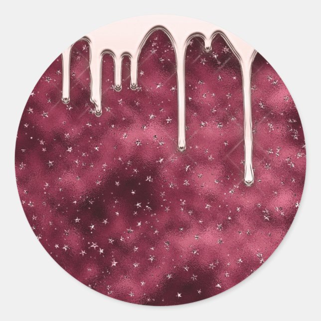 Adesivo Pequena empresa vela borgonha Rosa (Frente)