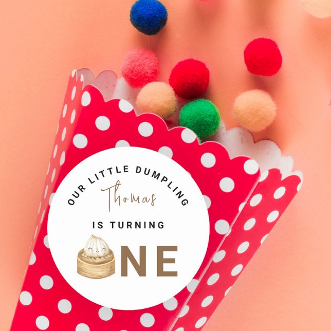 Adesivo Pequena Festa de aniversário chinesa de empacotame (Criador carregado)