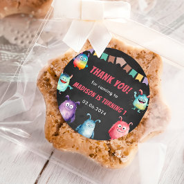 Adesivo Pequena Festa de aniversário do Monstro