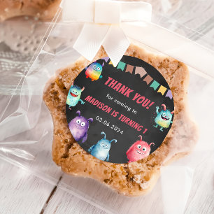 Adesivo Pequena Festa de aniversário do Monstro