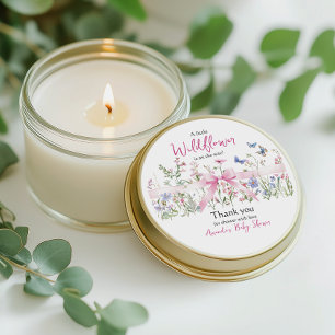 Adesivo Pequena Flor Silvestre Floral Menina Laço Rosa Chã
