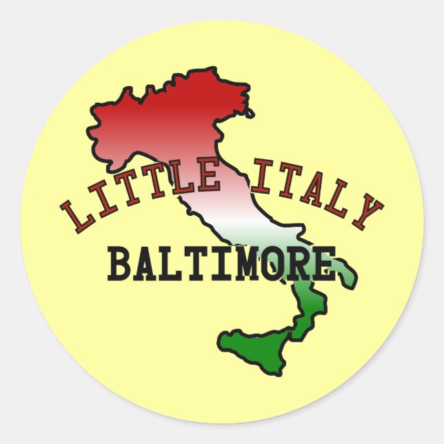 Adesivo Pequena Itália Baltimore (Frente)