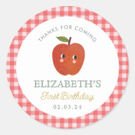 Adesivo Pequena Maçã Doce Primeiro Aniversário