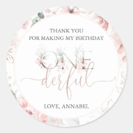 Adesivo Pequena Miss Onelinda Round Sticker