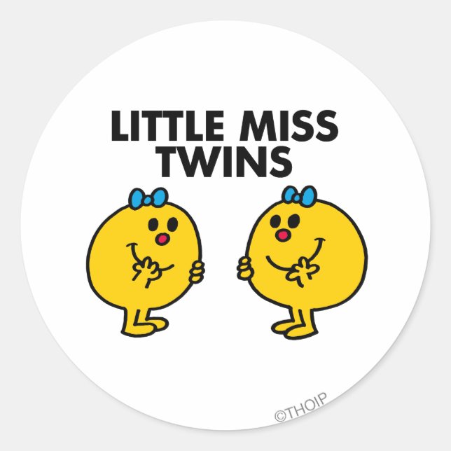 Adesivo Pequena Miss Twins | Duas Diversão Muito Divertida (Frente)