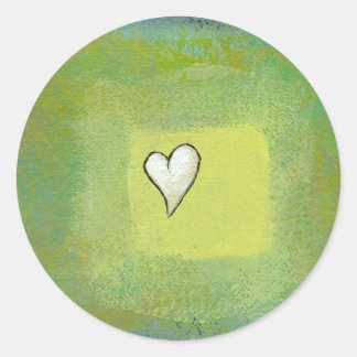 Adesivo Pequena pintura cardíaca, arte original simbólica
