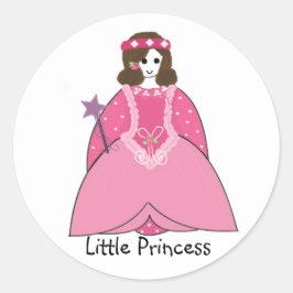 Adesivo Pequena Princesa com um Traje Rosa