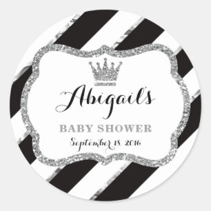 Adesivo Pequena Princesa Sticker, Preta, Faux Glitter