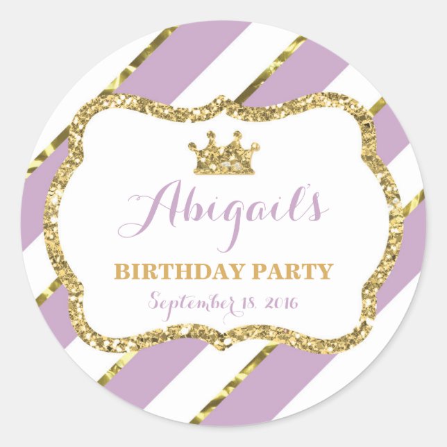 Adesivo Pequena Princesa Sticker, Puro, Dourado (Frente)