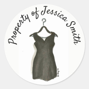 Adesivo Pequena Propriedade de Vestido Preto do Estilo Per