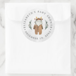 Adesivo Pequena Reindeer | Favor do Chá de fraldas de Nata