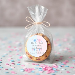 Adesivo Pequena Revelação de Gênero em Floco de Neve