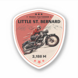 Adesivo Pequena Rua Bernard Passou francês itália em moto 