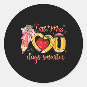 Adesivo Pequena Senhorita 100 Dias Mais Inteligente Lápis