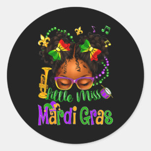 Adesivo Pequena Senhorita Mardi Gras Arco Meninas Crianças
