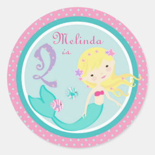 Adesivo Pequena Sereia Sticker Blona 2