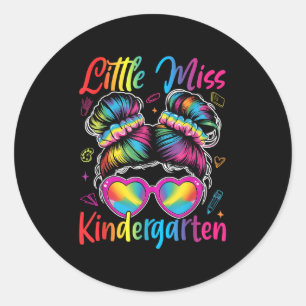 Adesivo Pequena Srta. Kindergarten Mensagem De Volta À Esc