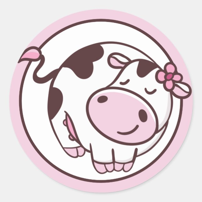 Adesivo Pequena Vaca Bonita (Frente)